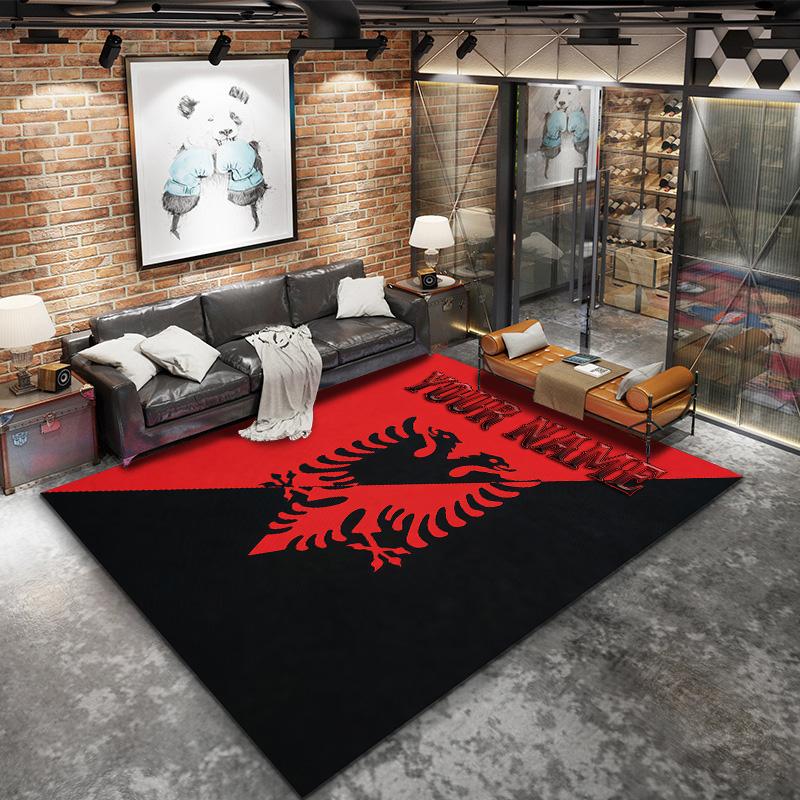 Republic Albania Custom Name Carpet Rug For Living Room Bedroom Home Sofa Decoration,Kids Play Non-slip Floor Mat