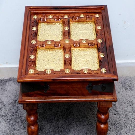 Antique Design Solid Wood Coffee Table Garden and Outdoor Table Decorative Living Room