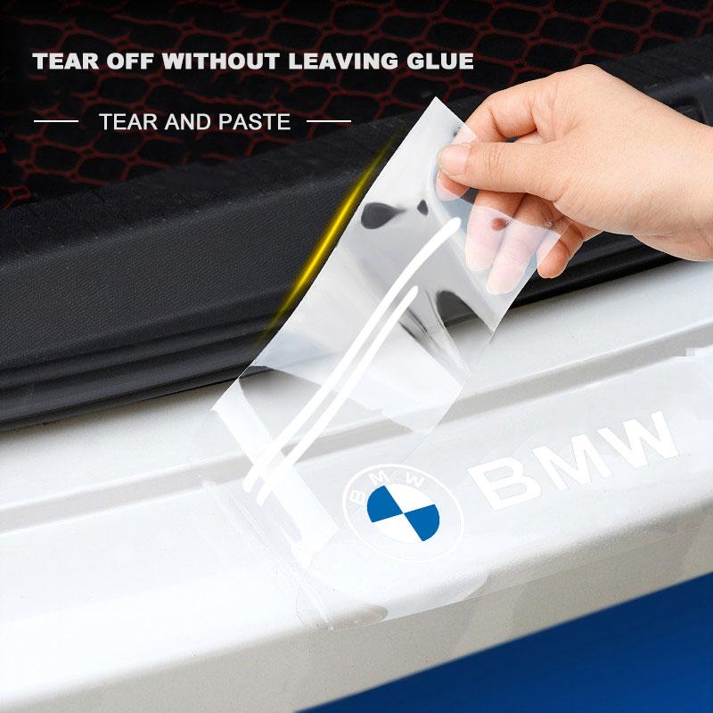 4Stk. Auto Einstiegsleisten Schutz Transparent Dekoratives Abzeichen 3D Aufkleber Für BMW E46 E39 E90 E60 E36 F30 F10 E34 E30 F20 E92 M3 M4 M5