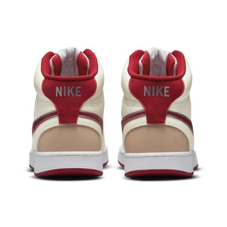 New Nike Court Vision Mid Top Sneakers White/Red DQ4977-161