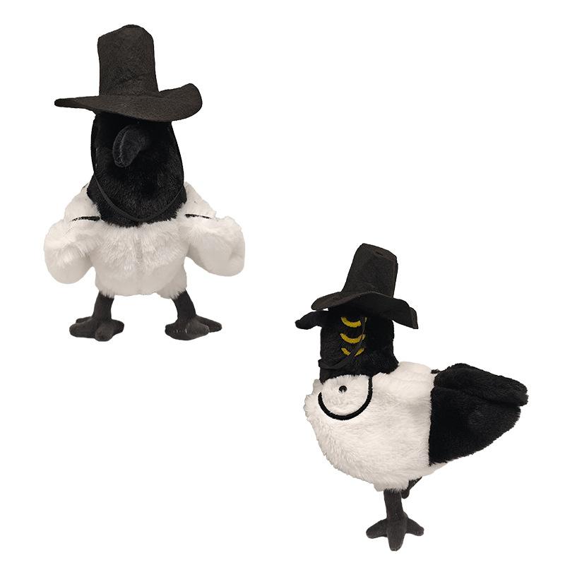 2026 Anime Kpop Demons Hunters Plush Cute Purple Tiger Black Hat Magpie with 3 Eyes Monster Hunt Girl Group Doll for Fans Gifts