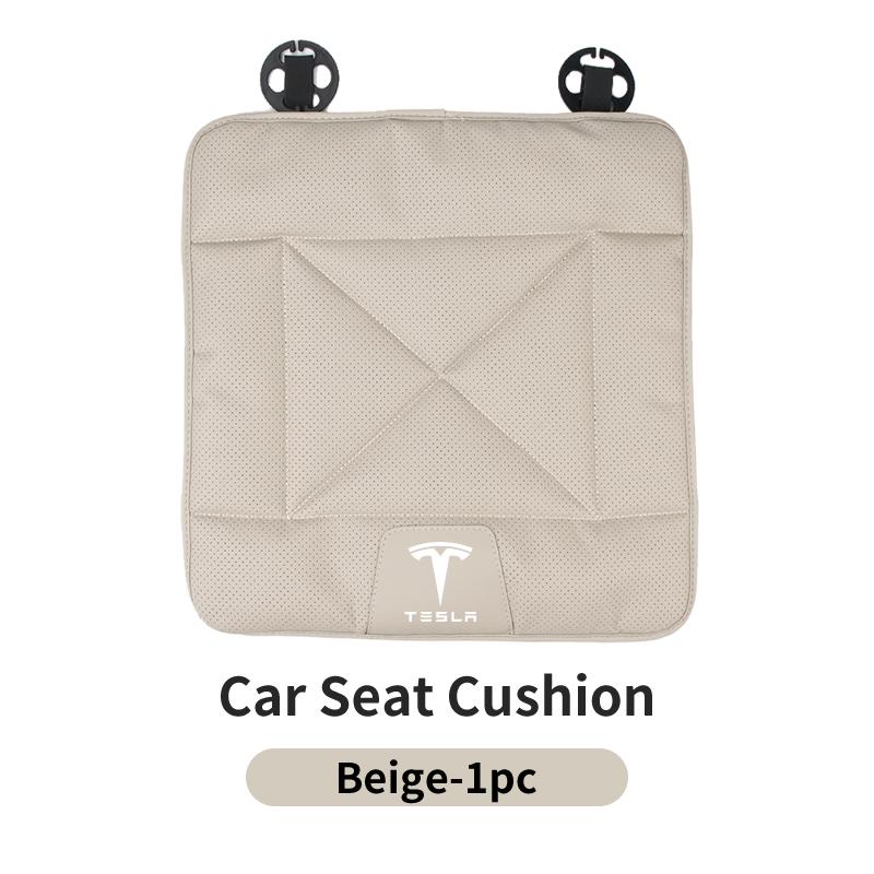 Car Valve Seat Cover Front Rear Seat Cushion Pad Protective Mat Accessories For Tesla Model 3 Model S Model X Model Y бежевый
