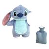Stitch Hot Water Bottle: Cartoon Shark Plush Hand Warmer, Thickened Anti-Scald PVC, Easy to Disassemble and Wash