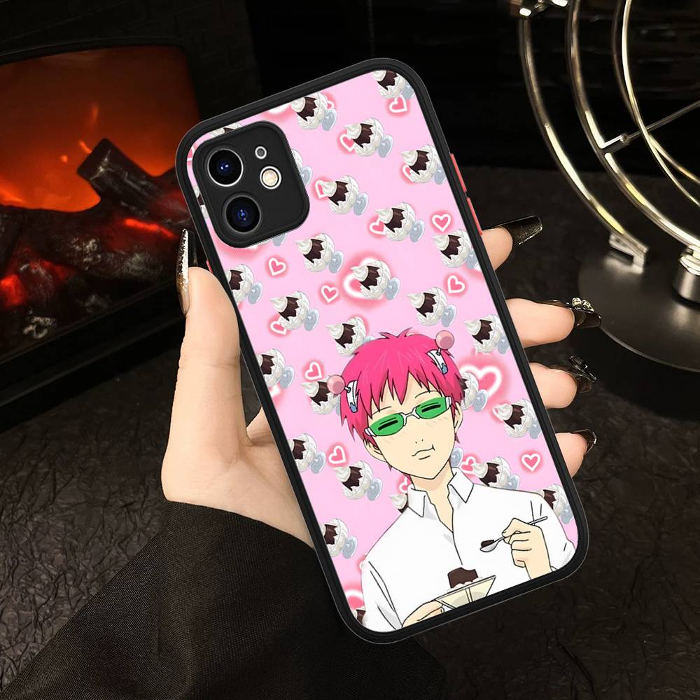 

Cute Kitty Boy Saiki Kusuo Matte Protective Case For IPhone 16 15 14 13 12 11 Pro Max X XS MAX Protection Case iphone 13 pro