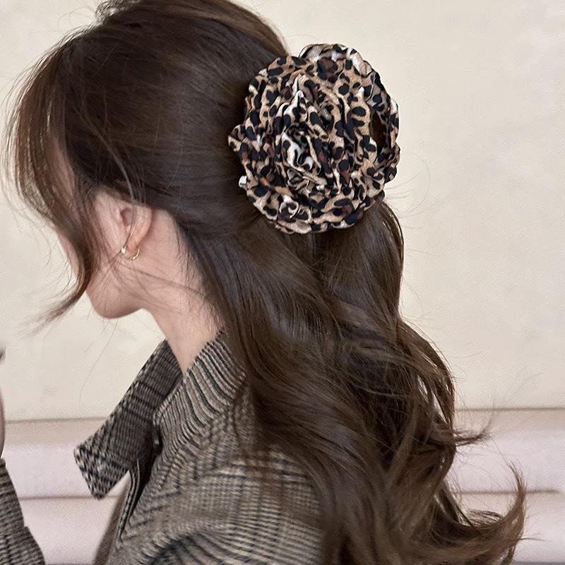 Caro Blumenstoff Rose Haarspange - Europäischer & Amerikanischer Stil Dutt-Accessoire