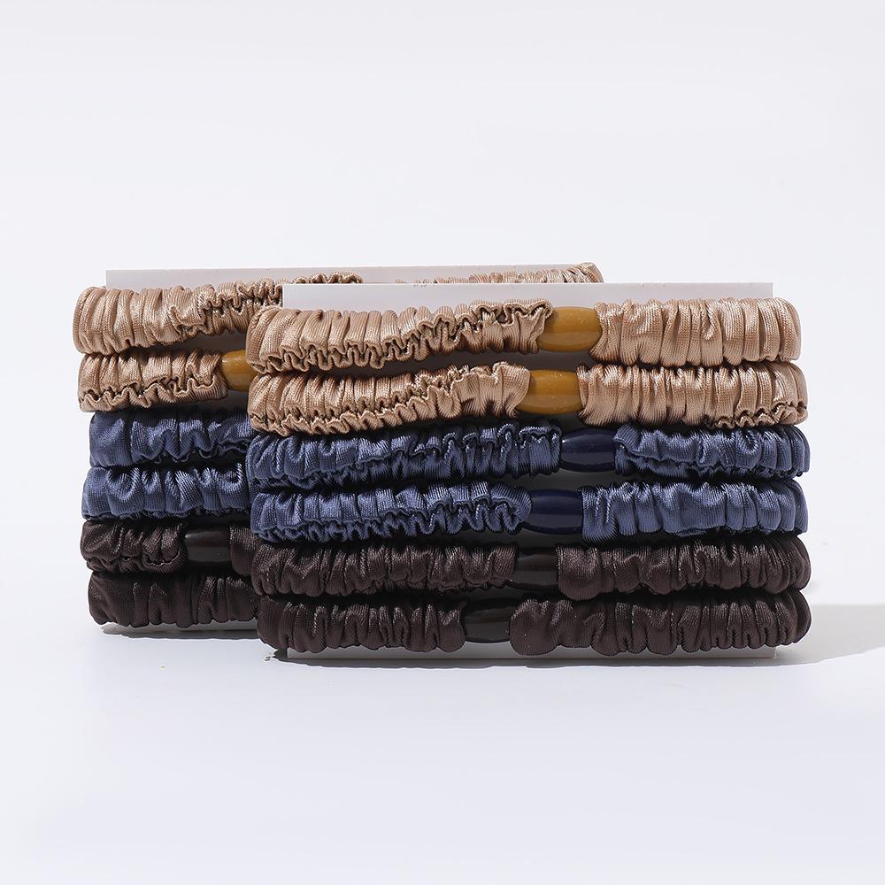 Velvet Mixed Color Braided Hair Ties: High Elasticity Hair Scrunchies for Stylish Buns and Commute-Friendly Accessories
