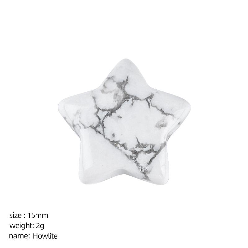 3Pcs Natural Stone Carved Five-pointed Star Figurine 15×15mm Polished Mini Crystal Star Ornament For Reiki Healing DIY Craft Jewelry Making