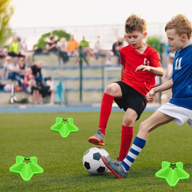 50Pcs Star Shape Soccer Disc Cones Agility Soccer Cones Sign Plate for Football, Basketball Sports Training Accessories