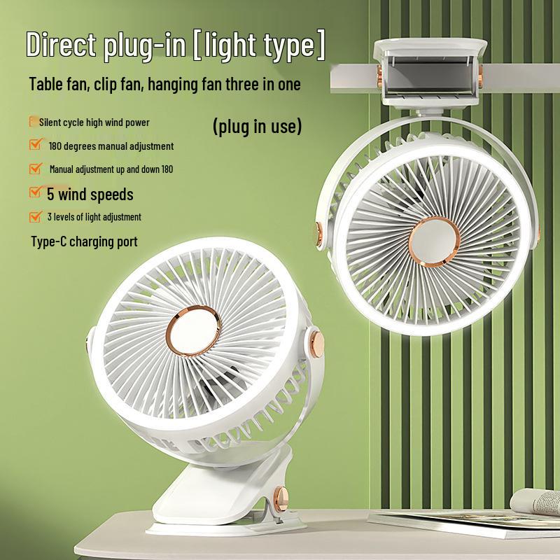Portable Multifunctional Clip Fan: Strong Wind & Long Battery Life for Desktop or Outdoor Use