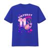 11th Birthday Girl 11 Years Painting Art Number T Shirt Vintage Versatile Soft Top For Everyday Wear Graphic Stretched