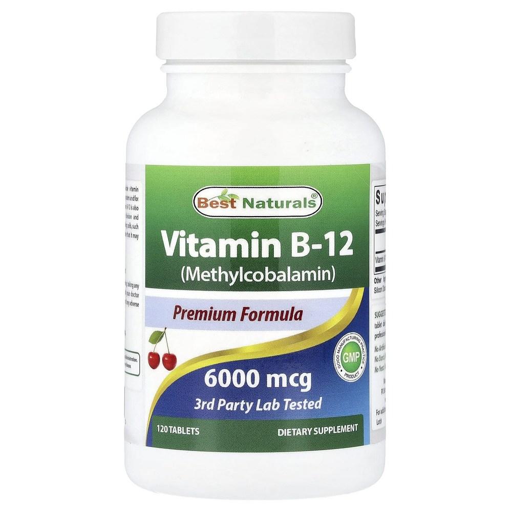 Naturals Vitamin B-12 (Methylcobalamin) 6000mcg 120 Tablets 5 Pcs