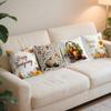 Home Decor Thanksgiving-Themed Floral & Fruit Pillow Covers Pattern Cushion Cover Suitable For Sofa Bedroom Car Pillow Cover