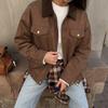 Jacket Trendy Fashion Wide-neck Loose Coat Autumn New Style Zipper Coat for Women