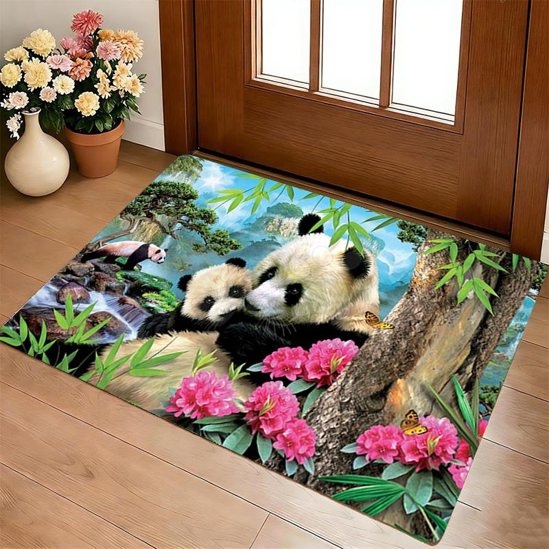 Panda Paradise Living Room Nonslip Area Rug Soft Carpet For Bedroom Game Playroom Sofa Office Home Decor Doormat Christmas Gift C9301946