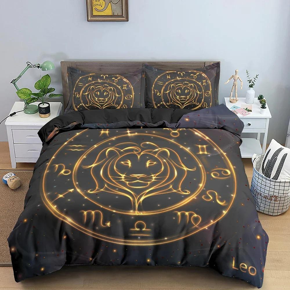 Psychedelic Duvet Cover Constellation Bedding Set For Bedroom Astrological Comforter Quilt Covers USEUAU Single Double
