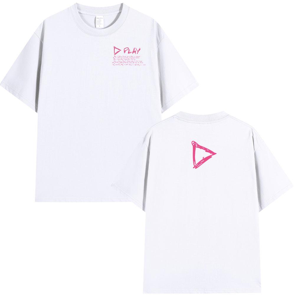 Ed Sheeran Play Tour Merch T-skjorte Herre Dame Klær Mote Streetwear T-skjorter Oversized Bomull Kort Ermet T-skjorte