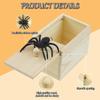 1pc Halloween Spider Surprise Box Joke Fun Scare Prank Gag Gifts Kids Adult Toys Scared Wooden Magic Box Spoof Scary Little Bug