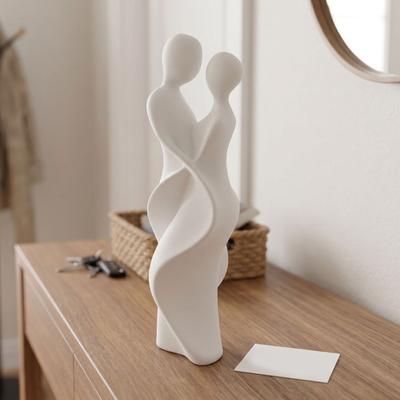 3D-gedruckte Paarskulptur Moderne Abstrakte Liebhaberfigur Romantisches Handwerk für Hochzeits-Valentinstagsgeschenke Heim Schlafzimmer Regal TV-Schrank Dekor