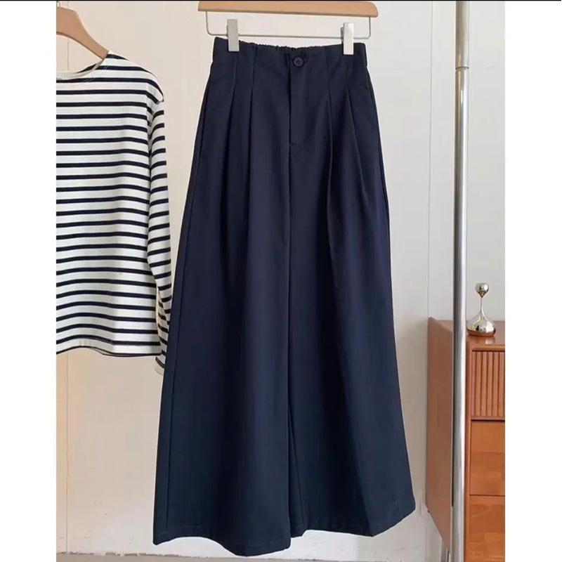 2026 Korean Style High Waist Wide-Leg Casual Pants: Early Spring Fashion Drape, Versatile and Slimming