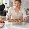 High Temperature Resistant Racks Stackable Air Fryer Rack, 304 Stainless Steel Multi-Layer Grill Stand with Fine Accessories Mesh, 3 Shapes Oil