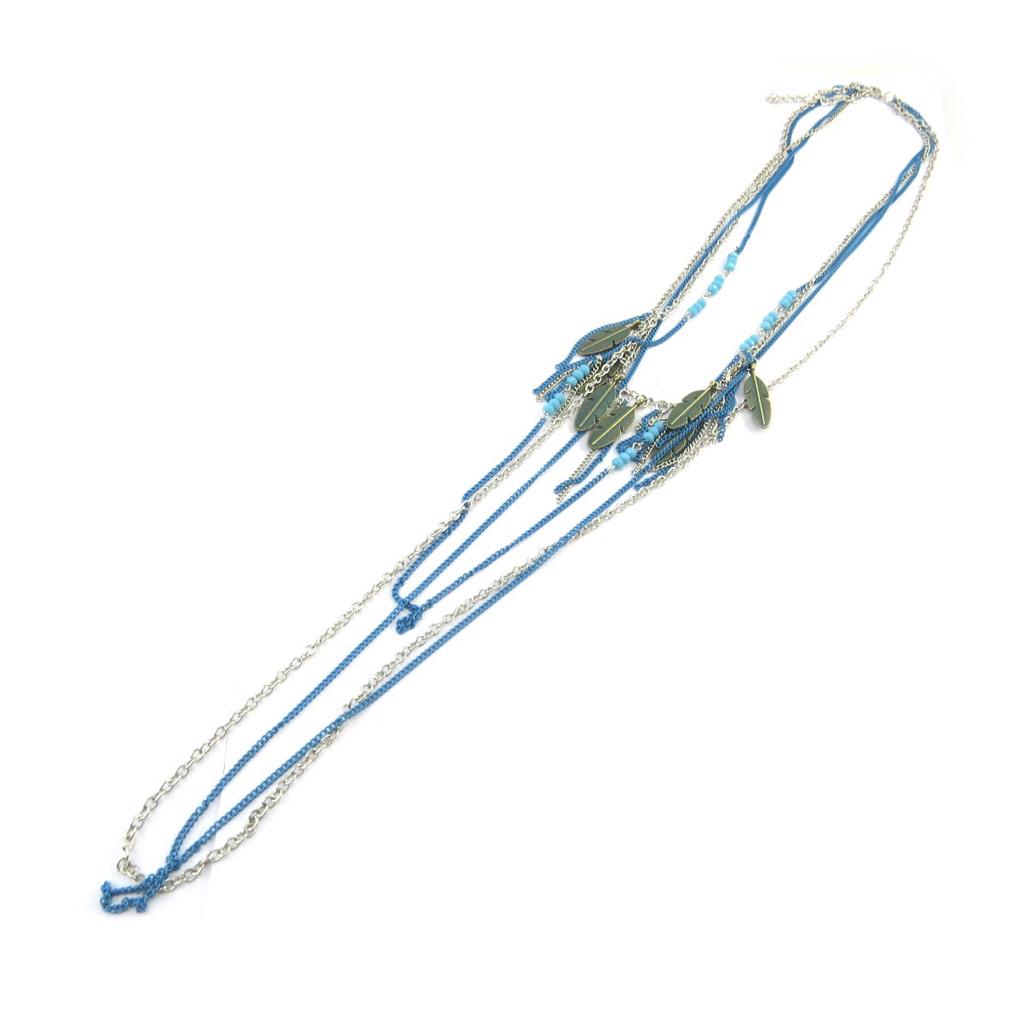 Les Trésors De Lily [N3741] - Blue Green 'Navajos' Long Necklace