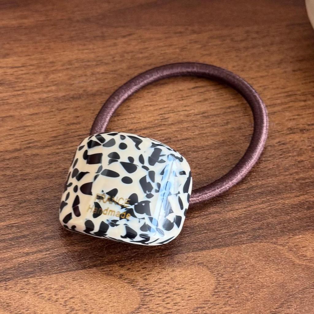 Korean Style Autumn/Winter Elegant Milk Tea Hair Tie - Traceless Acetate Rubber Band Ponytail Holder