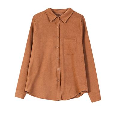 Frühlings- und Herbst-Neuer Stil von Fellhemd-Top mit geschichteter professioneller langärmliger Hemdjacke für Damen
