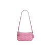 Penn 21 Zipper Closure Coated Canvas And Refined Calfskin Crossbody Shoulder Bag Small Women Bags Silver Bright-Pink CM568-LHWPU