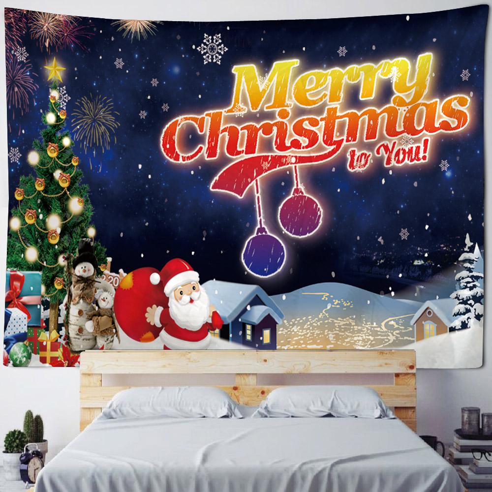 Christmas Tree Tapestry Festival Decoration Background Poster Christmas Gift Home Decoration Living Room Fabric Mural