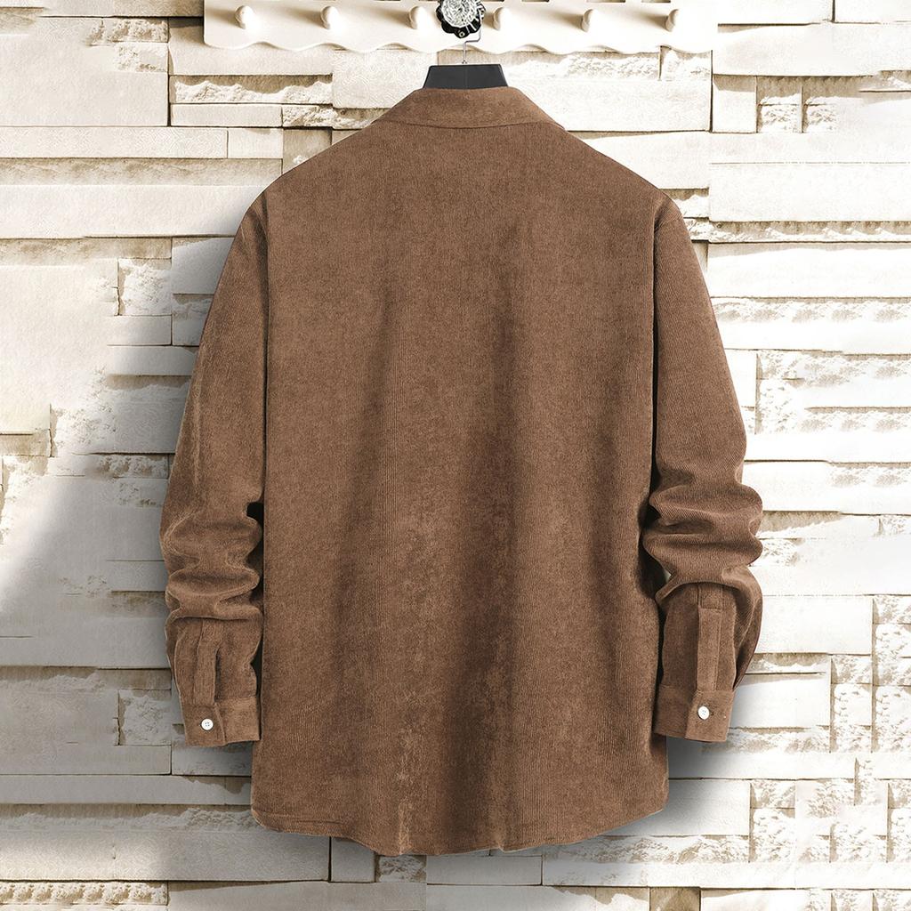 Men's And Winter New Fashion Shirt Coat Lattice Stitched Shirt