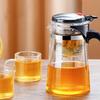 Teapot With Infuser Thickened Glass Heated Resistant Tea Pot One-Button Filtering Tea Separation Kettle Tea Coffee Maker