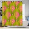 Modern Bathroom Shower Curtain Vivid Graphic Print with Yellow Green Pink Circles Waterproof Fabric for Bath Decorations – Easy