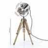 Handcrafted Wooden Tripod Spotlight Lamp Industrial Nautical Searchlight for Home Office Decor