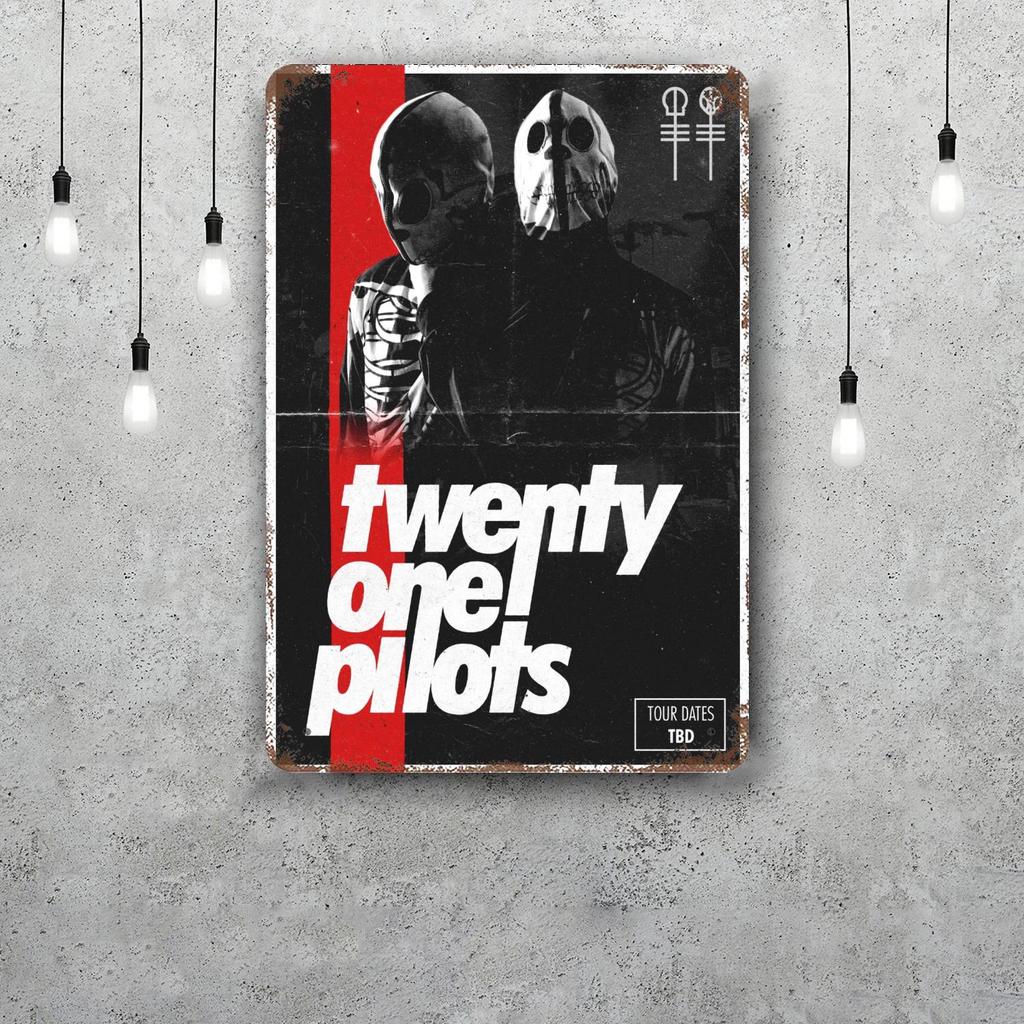 Twenty one pilots Decorazioni Segnali Metallici Vintage Segnali in Latta Poster del Capitano Decorazione per Bar Pub Club Man Cave Decorazione Murale