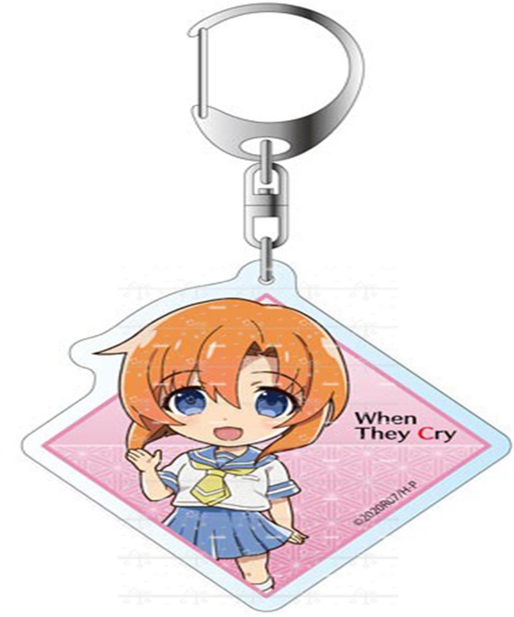 

Fashion Anime Fans Gifts Higurashi When They Cry HD Characters Acrylic Keychain Ryugu Rena Sonozaki Mion Desk Ornaments Series 6 cm