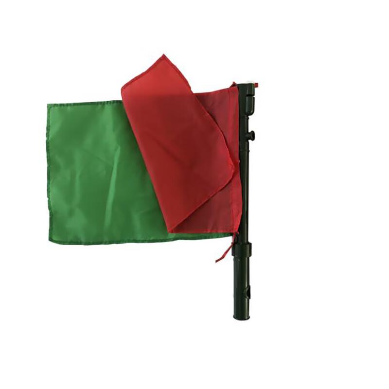 Donzhu Two-Color Signal Hand Flag with Horn Small