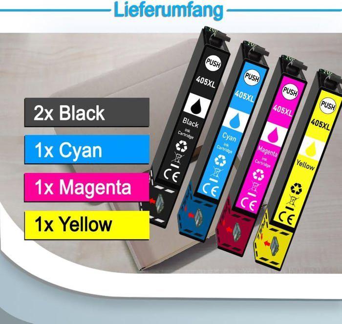 Compatible Cartridges - Epson No. 405XL - Pack of 5 - Multi-color - Inkjet