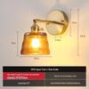 Nordic Amber Glass Wall Lamp - Green Retro Style for Restaurant, Coffee Shop, or Bedside