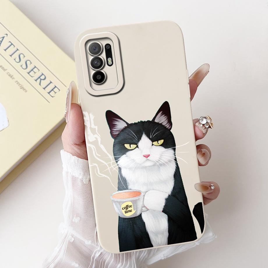 Funda For Oppo A94 5G CPH2211 Case Capa Soft Matte Silicone Bumper Cartoon Animals For OppoA94 A 94 Back Cover Camera Protected