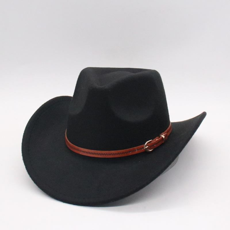 Concave Men'S And Women'S Party Felt Jazz Hat Western Cowboy Hat Jazz Top Hat