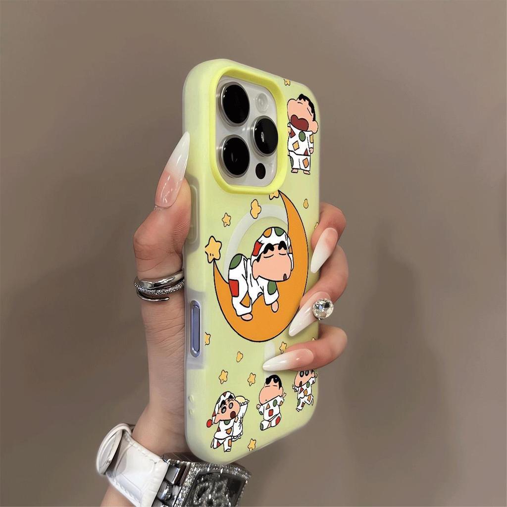 Magnetic Jelly Two-in-one Mobile Phone Case Crayon Shin-chan for Apple 17promax Strong Magnetic Mobile Phone Case Fashion Trend