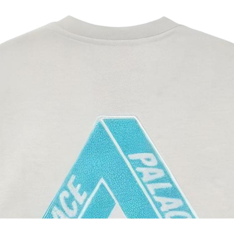 Palace Spring 2023 Tri-Ferg Fleece Crewneck Sweatshirt Unisex Tops Grey PLC23030