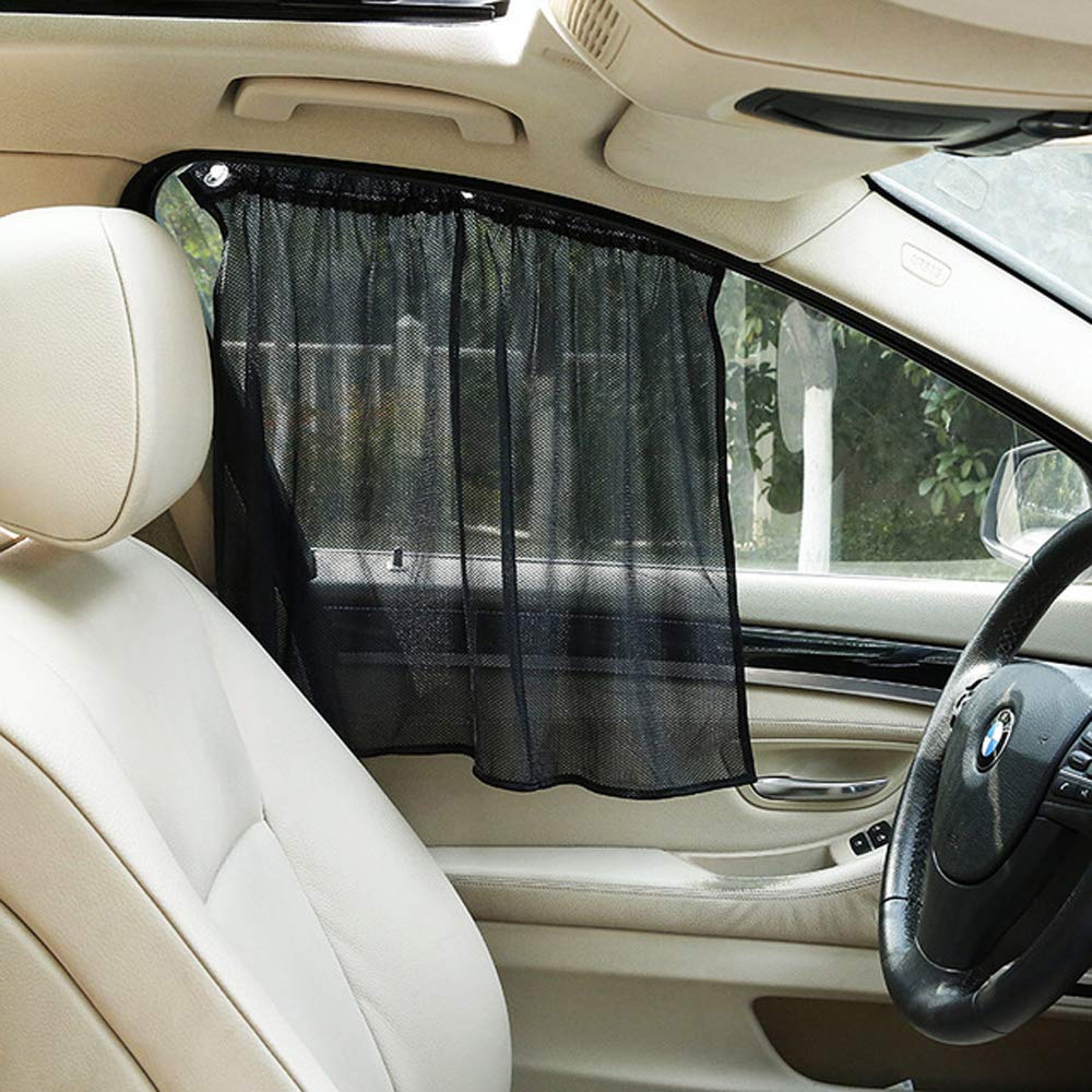 HJ Car Curtain, Sun Shade Curtain, Car Window, Car Shade, UV Protection, Suction Cup,