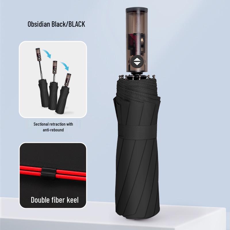 Мужской солнцезащитный зонт с защитой от отскока и автоматическим складыванием - Усиленный и увеличенный 105 cm