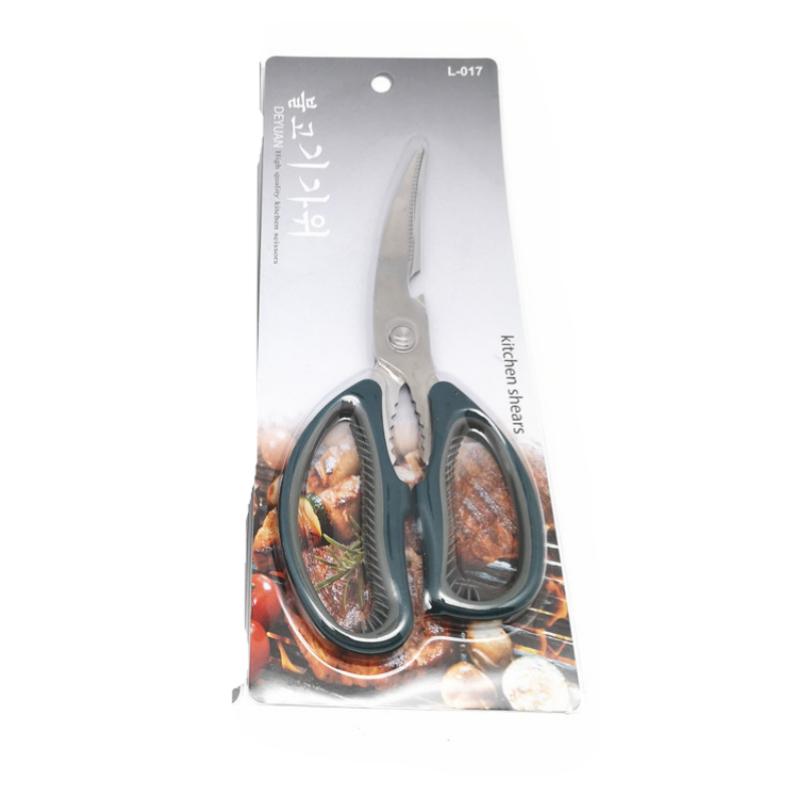 Gebogene Klinge Küchenschere Koreanische Edelstahl Grill-Schere mit Steak-Küchenschere Küchenwerkzeug Multifunktionale Haushaltsschere