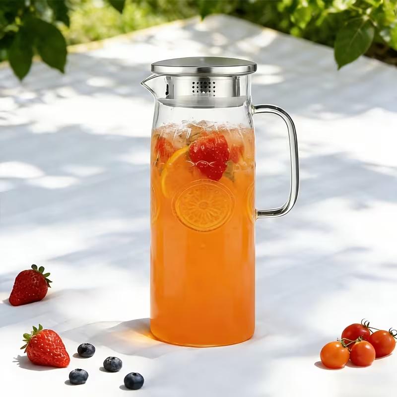 High Capacity Borosilicate Glass Cold Water Kettle and Juice Dispenser