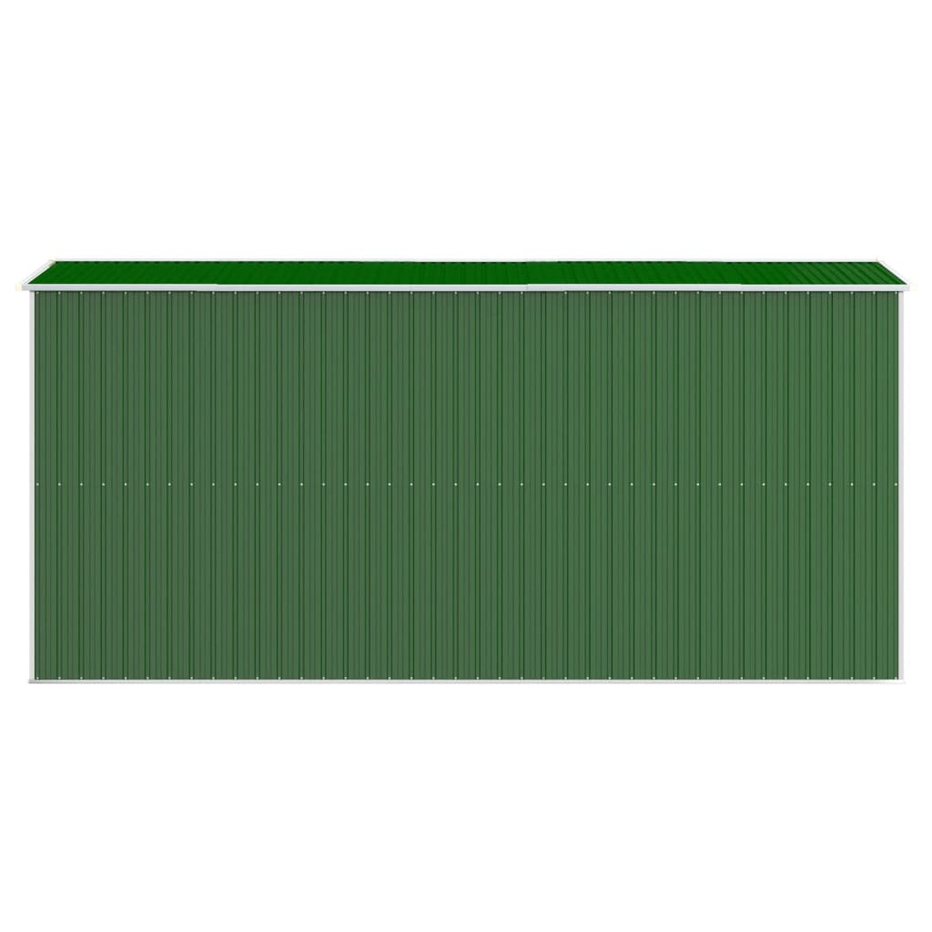 Vidaxl Garden Shed, Green, 192X440X223 Cm, Galvanized Steel