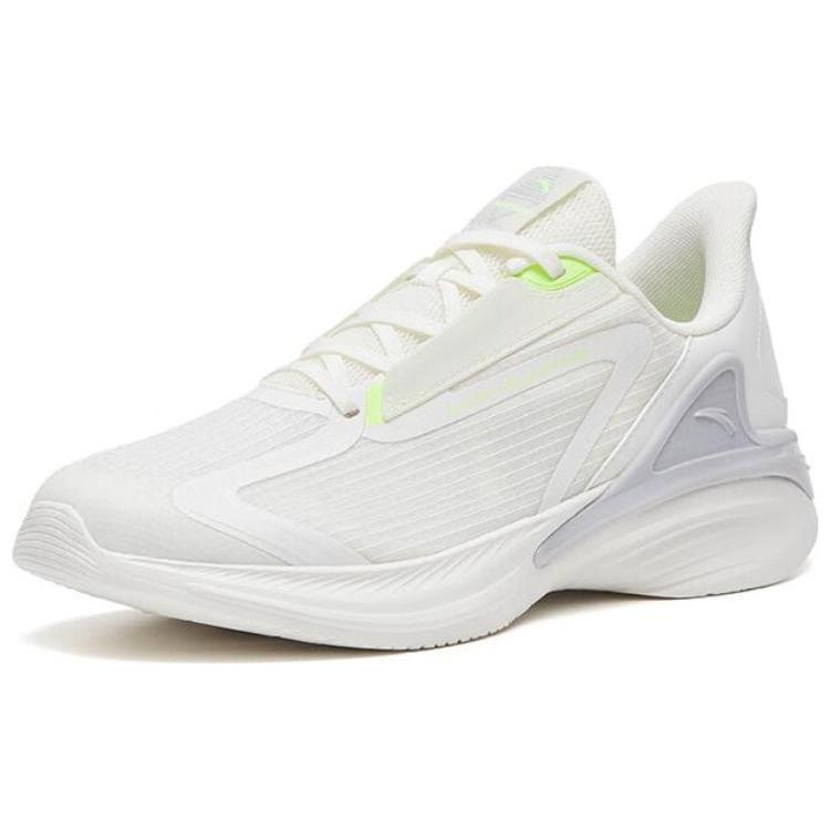 Anta City Cushioning Slip Resistant Abrasion Resistant Low Top Running Shoes Men's White Green 112235565-7