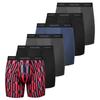 [Expertoftio] Men's Long Boxer Briefs, 6-Pack, 6-Inch Open Front, Soft Fit, Moisture-Wicking, Plus Sizes Available