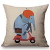 Moderne nordische Cartoon-Tiere Kissenbezug Niedlicher Elefant Giraffe Kinderzimmer Sofa Dekorative Wurfkissenhülle Cojines